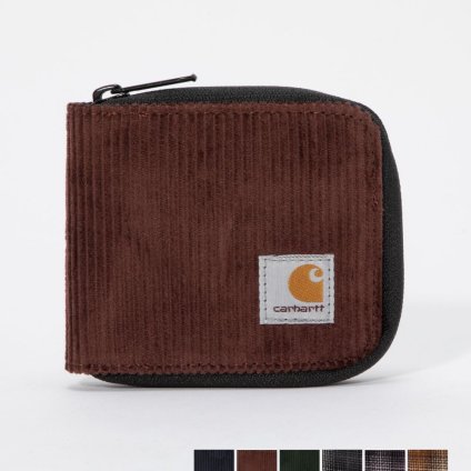 カーハート Carhartt I029507 二つ折り財布 メンズ レディース 財布 フリント ジップ ウォレット ミニ財布 コーデュロイ FLINT ZIP WALLET コットン シンプル ロゴ ラウンドファスナー ワーク イン プログレス 小銭入れ付き プレゼント お祝い 記念 コンパクト 全6色