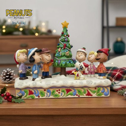 スヌーピー ピーナッツギャング デコレーションツリー 20.3cm クリスマス | ジムショア ピーナッツ グッズ フィギュア 人形 置物 彫刻 Jim Shore 正規輸入品
