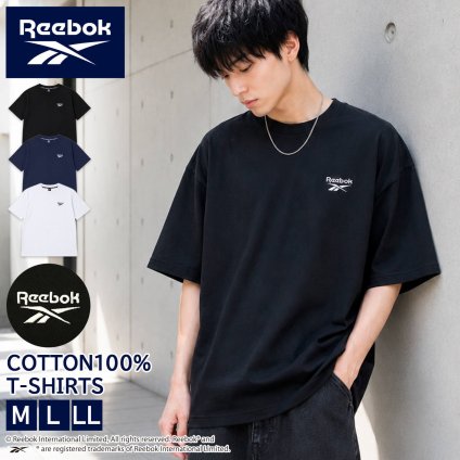  Reebok リーボック Tシャツ メンズ 半袖 綿100% 春 夏 ワンポイントロゴ 刺繍 スポーツブランド 無地 薄手 半袖シャツ ティーシャツ スポーツ ストリート 黒 Ｍ L LL ユニセックス レディース 2026ss karlas別注