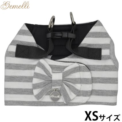 ジェメリ Gemelli ナチュラルボーダーハーネス XS グレー