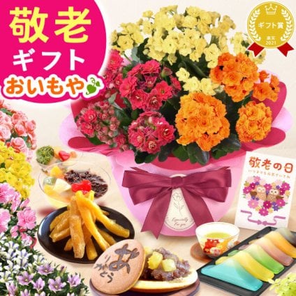 敬老の日 すぐ贈れるギフト 即日発送 ギフト プレゼント 花 生花 鉢植え 鉢花 カランコエ アザレア ベゴニア どら焼き スイーツ お菓子 和菓子 洋菓子 花とお菓子 60代 70代 80代 90代 おじいちゃん おばあちゃん 孫 孫から 送料無料 おいもや