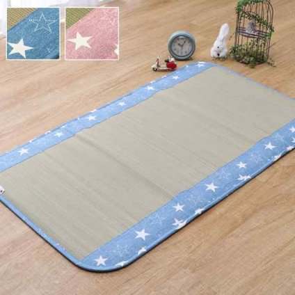 日本製 い草 い草マット 子供用 お昼寝 シンプル 星柄 約70×120cm