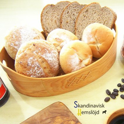 スカンジナビスクヘムスロイド ブレッドバスケット 0129-009 Skandinavisk Hemslojd[北欧の職人が作ったパンのバスケット(木製 かご)で食卓をおしゃれに]