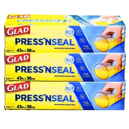 GLAD （グラッド）プレス&シール　保存用高密閉ラップ　30cm×43m　電子レンジ、冷凍対応　BPAフリー　#1871639　キッチン　キッチン消耗品