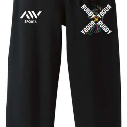ラグビー スウェットパンツ メンズ レディース 裏パイル スエット ルームウェア スポーツ ジャージ 綿100 長スボン 名入れ おしゃれ 文字入れ無料 「ネオンスタイルのクロスRUGBY」 アートワークスコウベ 【送料無料】