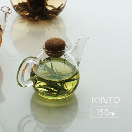 KINTO PLUMP ポット 150ml 421791[キントー ティーポット 一人用 ガラスティーポット耐熱 ガラス 耐熱 耐熱ガラス おしゃれ 食洗機対応 電子レンジ対応 紅茶 中国茶 ハーブティー ガラスポット 蓋付き]