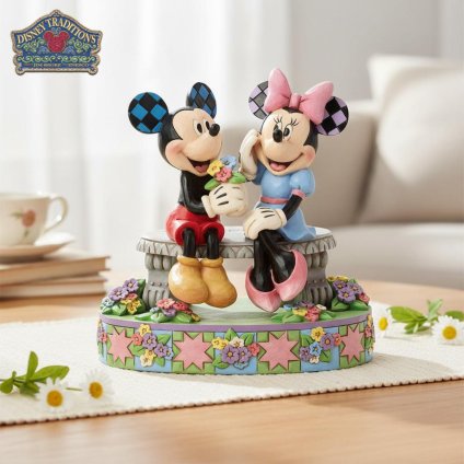 ミッキー&ミニー スプリング 15.5cm | ディズニー トラディションズ ジムショア グッズ フィギュア 人形 置物 彫刻 Jim Shore 正規輸入品