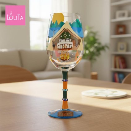 Lolita ワイングラス Glamping 22.4cm グランピング | かわいい おしゃれ ポップ モダン デザイン食器 アート ロリータ･ヤンシー 正規輸入品