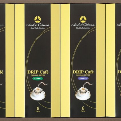 夏の贈り物お中元 ドリップコーヒー詰合せ ホテルオークラ リッチマイルド（8g×6p)×2、リッチボディ・リッチビター（各8g×6p)×各1