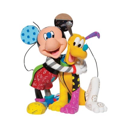 ミッキー&プルート ハグ Romero Britto 21cm | ロメロ・ブリット デザイン アート 正規輸入品