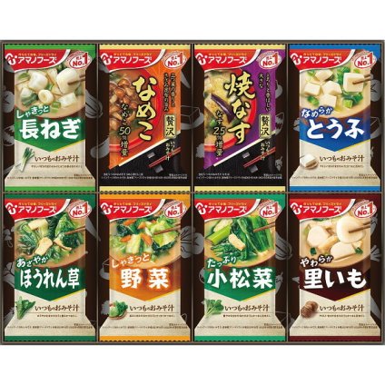アマノフーズ フリーズドライ おみそ汁楽しみギフト (16食) [26-0470-059] 200M 味噌汁 スープ 詰め合わせ セット フリーズドライ インスタント 簡単 調理 常温 保存 非常食 防災 ギフト 内祝い