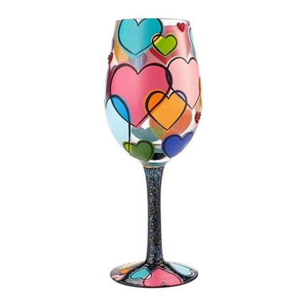 Lolita ワイングラス LOVE IS ALL AROUND 22cm 愛はどこにでも | かわいい おしゃれ ポップ モダン デザイン食器 アート ロリータ･ヤンシー 正規輸入品