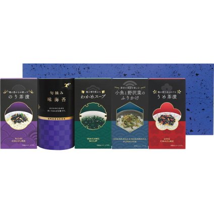 味海苔＆茶漬＆ふりかけ＆スープ詰合せ [26-7616-040] LJD-25 有明海産味海苔 小魚野沢菜ふりかけ わかめスープ のり茶漬 うめ茶漬 詰め合わせ セット ギフト 出産内祝い 結婚内祝い お返し 内祝い