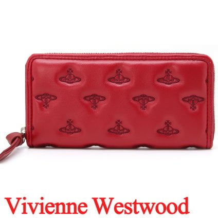 ヴィヴィアンウエストウッド 長財布 レディース メンズ 男女兼用 ラウンドファスナー長財布 Vivienne Westwood ヴィヴィアン マルチオーブ型押し レッド VW4288 (5106005QW-S002K-H201) 【2026年秋冬モデル】 【ラッピング無料 誕生日 お祝い プレゼント ギフト 贈り物】