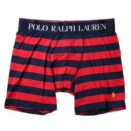 ポロラルフローレン：COTTON STRETCH POUCH ボクサーブリーフ（クルーズネイビー/RL2000レッドストライプ)[ボクサーパンツ/ 男性下着/ メンズインナー/人気ブランド/おすすめギフト/誕生日プレゼント/メンズファッション]