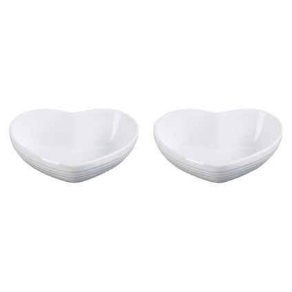 ル･クルーゼ ハート･ディッシュ(S)(2個入) ホワイトラスター ／皿・プレート 食器 キッチン用品 敬老の日 プレゼント ギフト お祝い いつ 70代 80代 メッセージ おじい おばあ 祖父母 お彼岸 お供え 秋 2026 送料無料 ギフト プレゼント プチギフト 内祝い 快気祝い 出産祝い 結婚祝い 引出物 新築祝い お返し