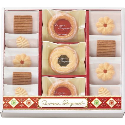 シュクルリーブーケ ベイクドクッキーセット [26-7576-066] ＢＣ－２０ クッキー 洋菓子 詰め合わせ 個包装 ギフト スイーツ 焼き菓子 フルーツジャム 贈り物 内祝い お返し お祝い お礼 プレゼント 手土産