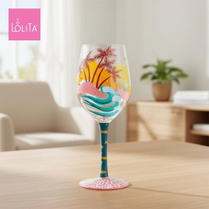 Lolita ワイングラス Tropical Gateway 22.4cm 南国への玄関口 | かわいい おしゃれ ポップ モダン デザイン食器 アート ロリータ･ヤンシー 正規輸入品