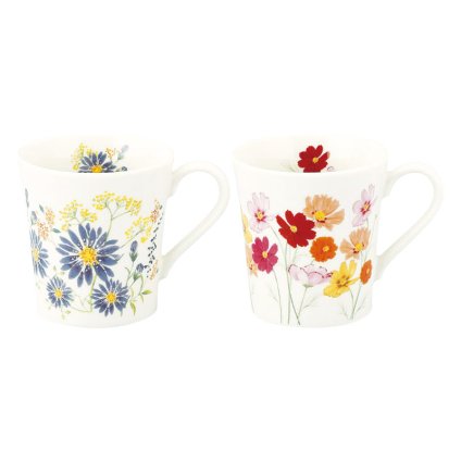 日比谷花壇 ペアマグセット 孔雀草･コスモス ／マグカップ・ティーカップ コーヒー・お茶用品 キッチン用品 敬老の日 プレゼント ギフト お祝い いつ 70代 80代 メッセージ おじい おばあ 祖父母 お彼岸 お供え 秋 2026 送料無料 ギフト プレゼント プチギフト 内祝い 快気祝い 出産祝い 結婚祝い 引出物 新築祝い お返し