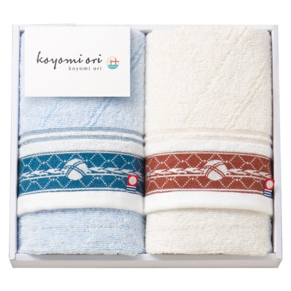 koyomi ori フェイスタオル2P  ／タオル 日用品・ヘルスケア お中元 御中元 ギフト 暑中 残暑 お盆 初盆 新盆 お供 御供 ギフト 2026 送料無料 ギフト プレゼント プチギフト 内祝い 快気祝い 出産祝い 結婚祝い 引出物 新築祝い お返し