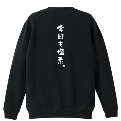 水泳 競泳 トレーナー スウェット メンズ レディース ジュニア 裏パイル 練習着 おもしろ 名入れ おしゃれ 文字入れ無料 綿100% キッズ 大きいサイズ 「今日も塩素」 アートワークスコウベ 【送料無料】