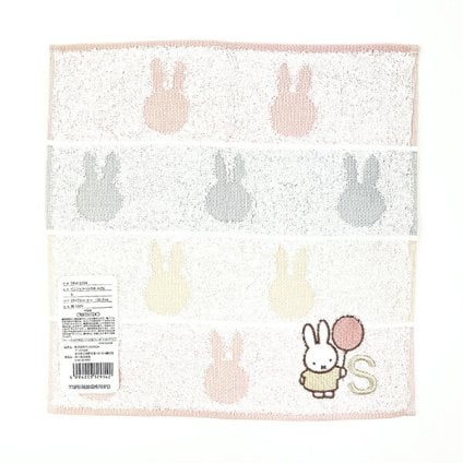 ミッフィー miffy イニシャルハンカチ(S) ピンク