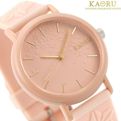 カオル サクラの香り 38mm クオーツ メンズ レディース 腕時計 ブランド KAORU001S2 KAORU ピンクベージュ 父の日 プレゼント 実用的