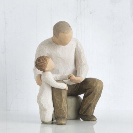 ウィローツリー彫像 Grandfather - 祖父 15cm 幼子 2人組 親子 | おしゃれ 置物 彫刻 人形 インテリア スーザン･ローディ 正規輸入品
