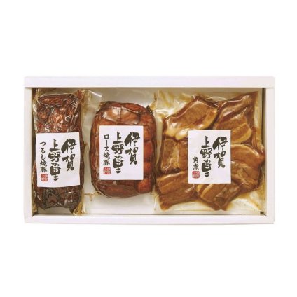 お歳暮 伊賀上野の里 焼豚&豚角煮セット (SAG-40) ※送料無料(北海道・沖縄・離島への配送不可)