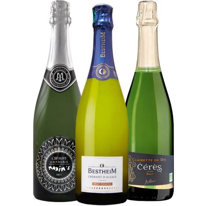 フランス ワイン 飲み比べセット スパークリング ワインセット 泡 750ml 3本 アルザス ブルゴーニュ コート・デュ・ローヌ  家飲み 宅飲み お祝い 誕生日 記念日 ホームパーティー 退職祝い 自宅用 簡易包装 送料無料