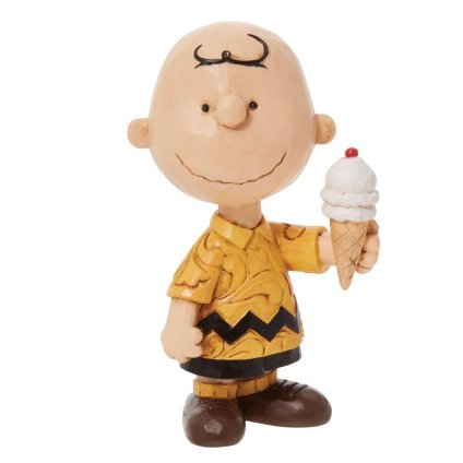 チャーリーブラウン アイスクリーム ミニ 8.3cm | ジムショア ピーナッツ グッズ フィギュア 人形 置物 彫刻 Jim Shore 正規輸入品