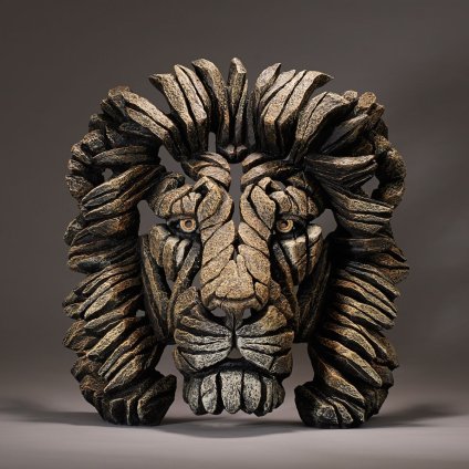 Edge Bust Lion 幅43x奥行29x43(cm) ライオン 胸像ライオン | エッジ 彫刻 置物 オブジェ フィギュア 動物 大きい リアル アート マット･バックリー 正規輸入品