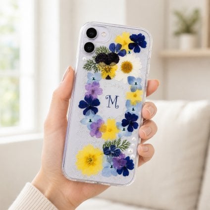 【ほぼ全機種対応スマホケース❁】押し花スマホケース NO.674（着日指定不可） 押し花＆レジン iPhone/Xperia/AQUOS/Galaxy他