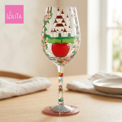 Lolita ワイングラス LIFE IS A FAIRYTALE 23cm おとぎ話みたいな人生 | かわいい おしゃれ ポップ モダン デザイン食器 アート ロリータ･ヤンシー 正規輸入品