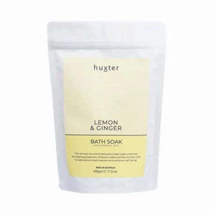 ハクスター バスソーク レモン＆ジンジャー 500g  |  激安  huxter  入浴剤・バスオイル 美容グッズ コスメ化粧品 誕生日 クリスマス ホワイトデー 結婚記念日 ウエディングギフト 母の日 送別会 バレンタインデー 女性 彼女 妻奥さん 母お母さん 女友達