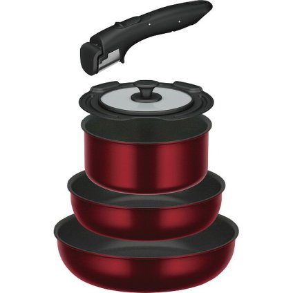 【直送】サーモス THERMOS 取っ手のとれるフライパン 5点セット [26-0284-026] KSD-5ADR IH対応 ガス火対応 フライパン 鍋 専用取っ手 専用フタ フッ素コーティング 耐久性 焦げ付きにくい 省スペース 収納便利 新生活 ギフト