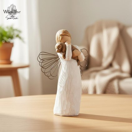 ウィローツリー天使像 Angel of Friendship - 友情 13cm いぬ | おしゃれ 置物 彫刻 人形 インテリア スーザン･ローディ 正規輸入品