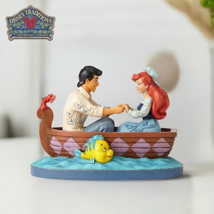 ボート アリエルとエリック王子 21.6cm リトルマーメイド | ディズニー トラディションズ ジムショア グッズ フィギュア 人形 置物 彫刻 Jim Shore 正規輸入品