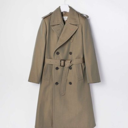 メゾン マルジェラ MAISON MARGIELA SI1AH0002 S54159 コート メンズ レディース アウター トレンチコート ベルト付き ビジネス ロングコート カジュアル 秋冬 防風 おしゃれ シンプル ギフト プレゼント ウェア TRENCH COAT ブラウン 44 46 48 50