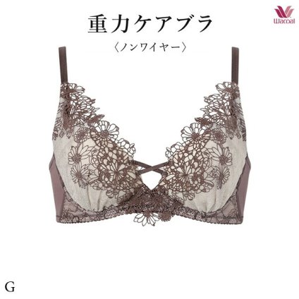 ワコールプレミアム 25G 重力ケアブラ ブラジャー BXD125 3/4カップノンワイヤーブラ Gカップ【セール】