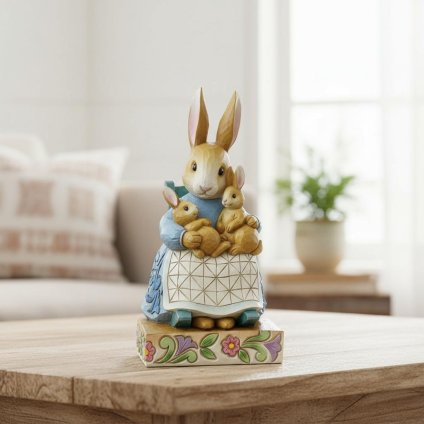 ミセスラビット ロッキングチェア 13.5cm | ジムショア ピーターラビット グッズ フィギュア 人形 置物 彫刻 ビアトリクス・ポター Jim Shore 正規輸入品