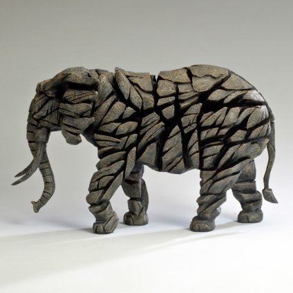 Edge Elephant 幅39.4x奥行17.8x23.5(cm) 象ぞう | エッジ 彫刻 置物 オブジェ フィギュア 動物 大きい リアル アート マット･バックリー 正規輸入品