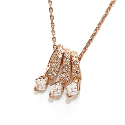 スワロフスキー swarovski ネックレス Dragon & Phoenix 鳳凰の尾 カイトシェイプ 5675826 ペンダント アクセサリー レディース ローズゴールド+ホワイト 海外正規品