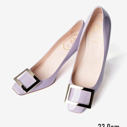 ロジェ ヴィヴィエ ROGER VIVIER BAL. QUADRATA TROMPETTE T.05 トランペット パテントレザー パンプス RVW40015280D1P ハイヒール ヒール レディース シューズ