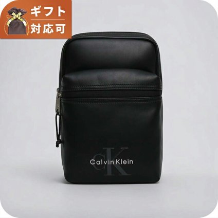 カルバンクライン CALVIN KLEIN BOLD LOGO WEBBING SLING ショルダーバッグ lv04d3449g-ub1 メンズ BLACK