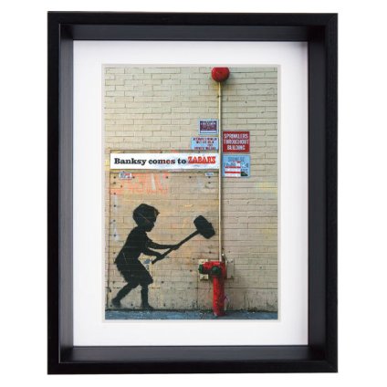アートフレーム バンクシー ハンマーボーイ Sサイズ BK-01606  Banksy 絵画 絵 ストリート 壁画 ステンシルアート