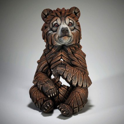 Edge Bear Cub 幅15x奥行18.5x24.5(cm) 小熊クマ | エッジ 彫刻 置物 オブジェ フィギュア 動物 大きい リアル アート マット･バックリー 正規輸入品
