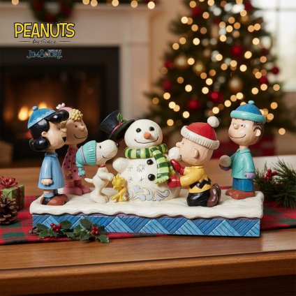 ピーナッツ ギャング 雪だるまつくろう 13cm クリスマス | ジムショア グッズ フィギュア 人形 置物 彫刻 Jim Shore 正規輸入品