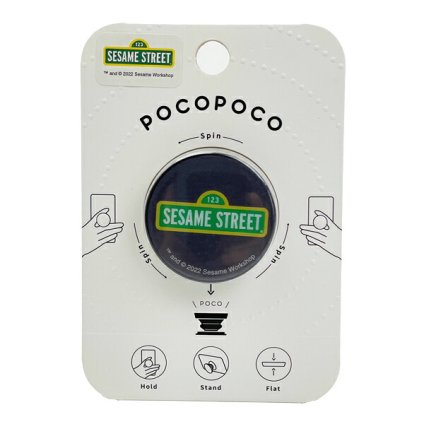セサミストリート POCOPOCO ロゴ スマホグリップ スマホ用品