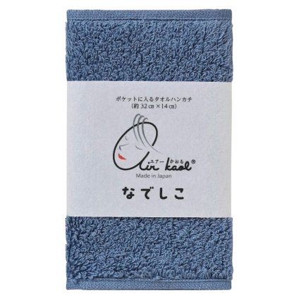 エアーかおる なでしこ タオルハンカチ アジュールブルー (750204/5/7) ※送料無料(北海道・沖縄は除く)